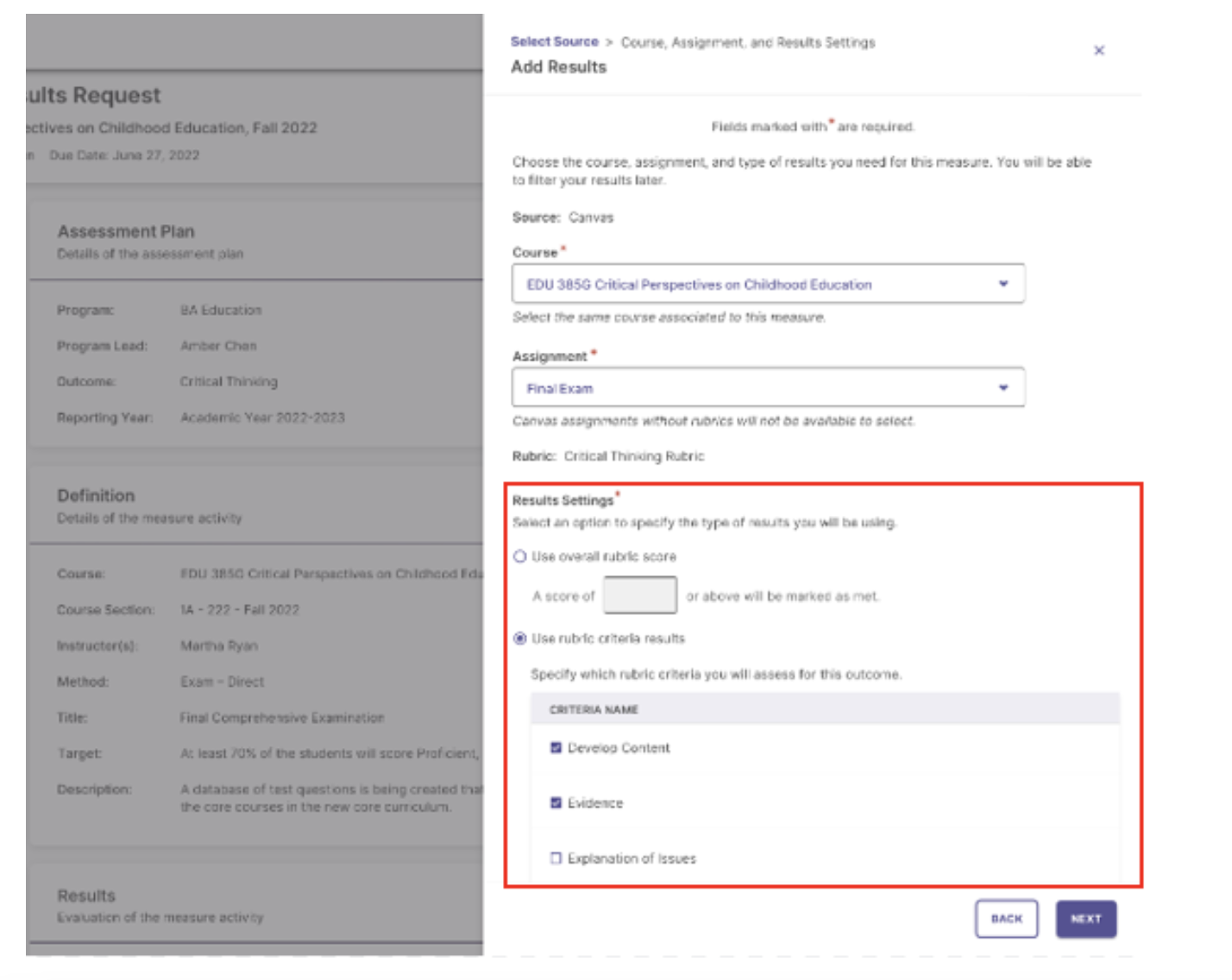 Example of the lecture material and generated test