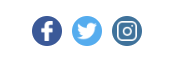 Icons of Facebook, Twitter, and Instagram.