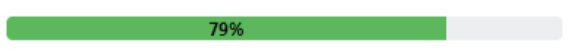 The progress bar showing 79% filled across most of the bar.