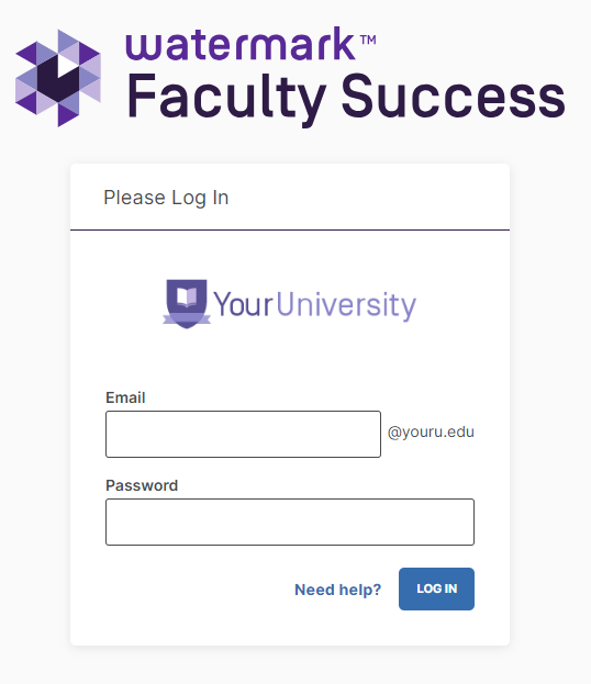 Logging In to Watermark Faculty Success - Seton Hall University