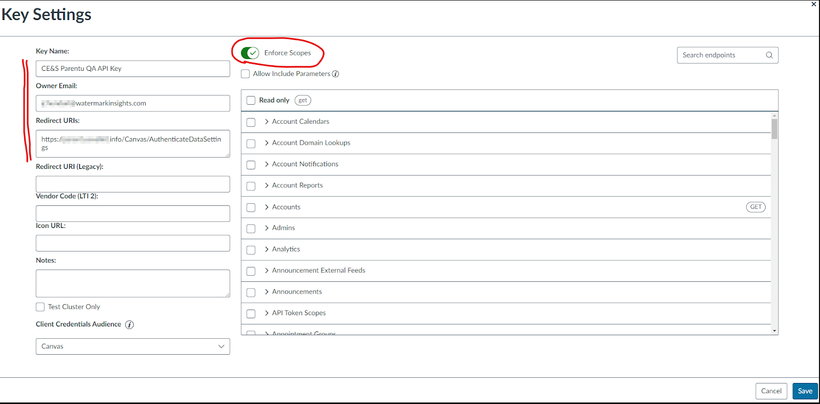 Canvas Data Integration – Watermark