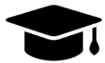 An icon representing a graduation cap.