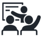 An icon representing a student, faculty, and administrator.