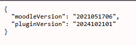 A code snippet for the Moodle connection success response.
