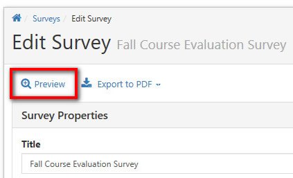 Preview Survey