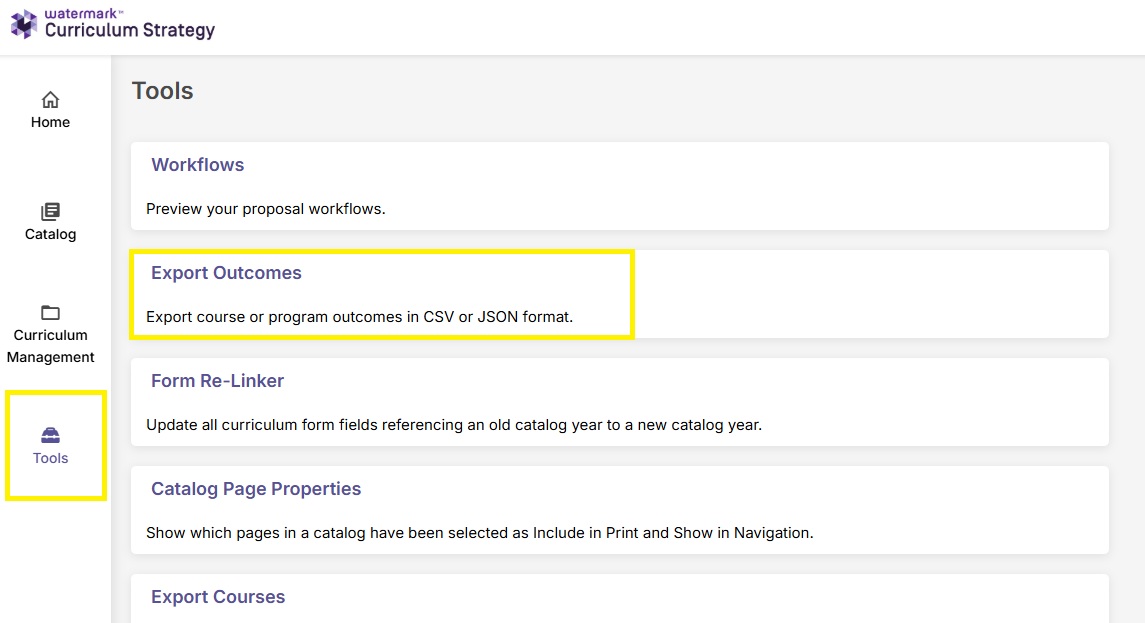 To access the tool, from Unified Navigation, select the Tools option in the left-hand navigation
