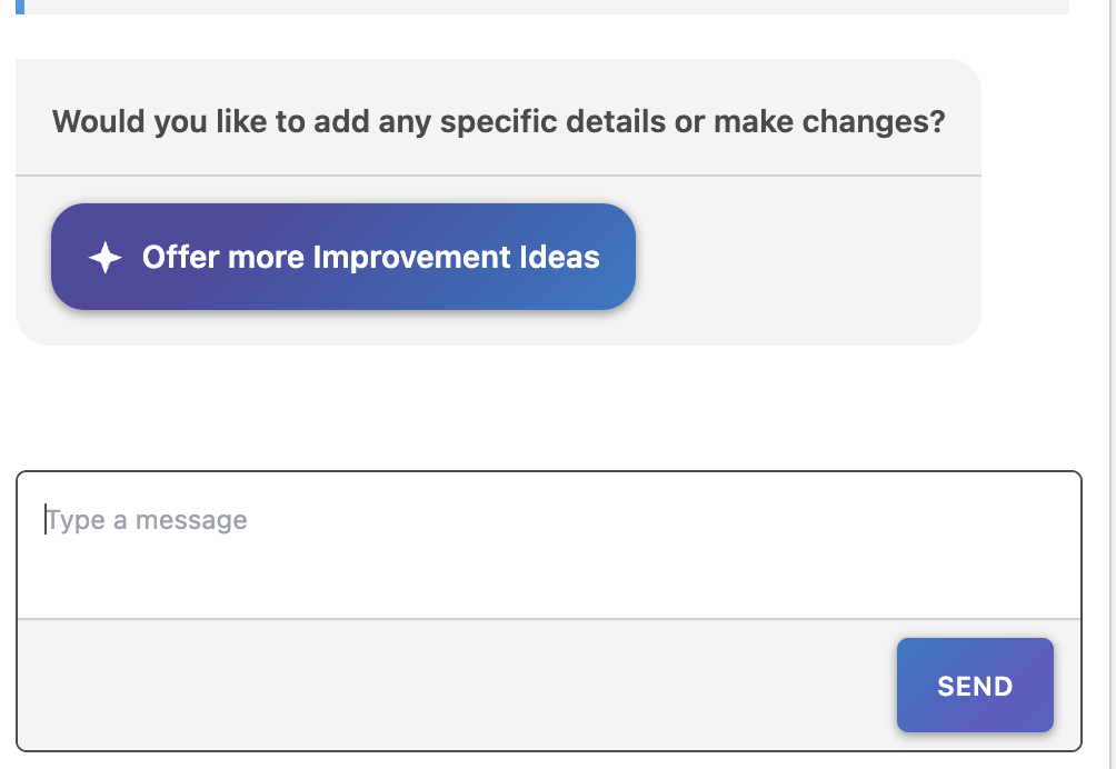 Select Offer More improvement ideas to get more suggestions.