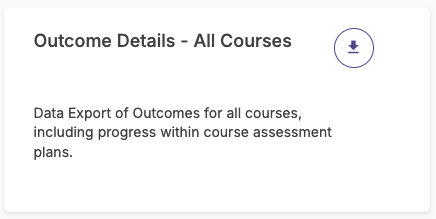 The Outcome Details - All Courses report