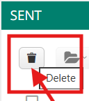 The image shows the Delete button.