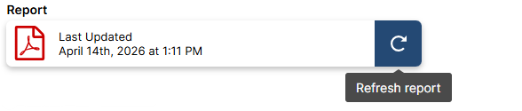 The pdf icon showing the last updated date and the refresh report option
