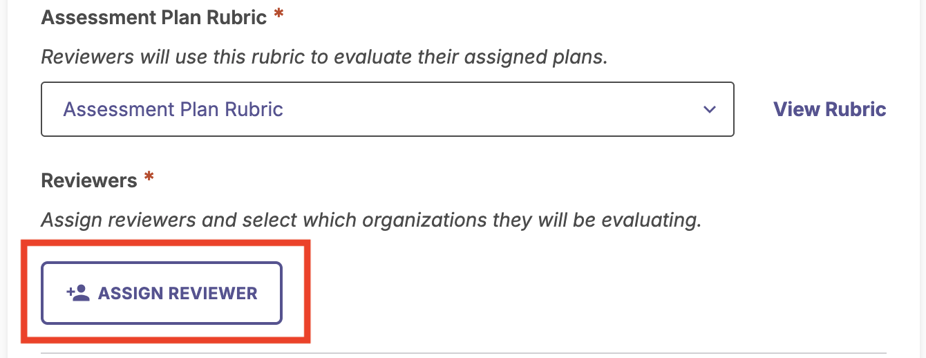 The review management interface showing the 'Assign Reviewer' button.