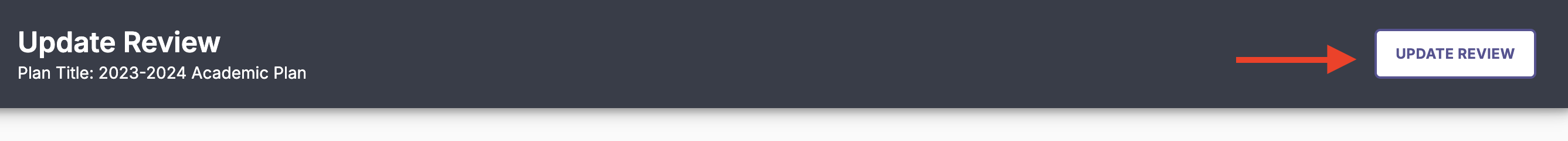 The 'Update Review' button used to save changes to an existing workflow.