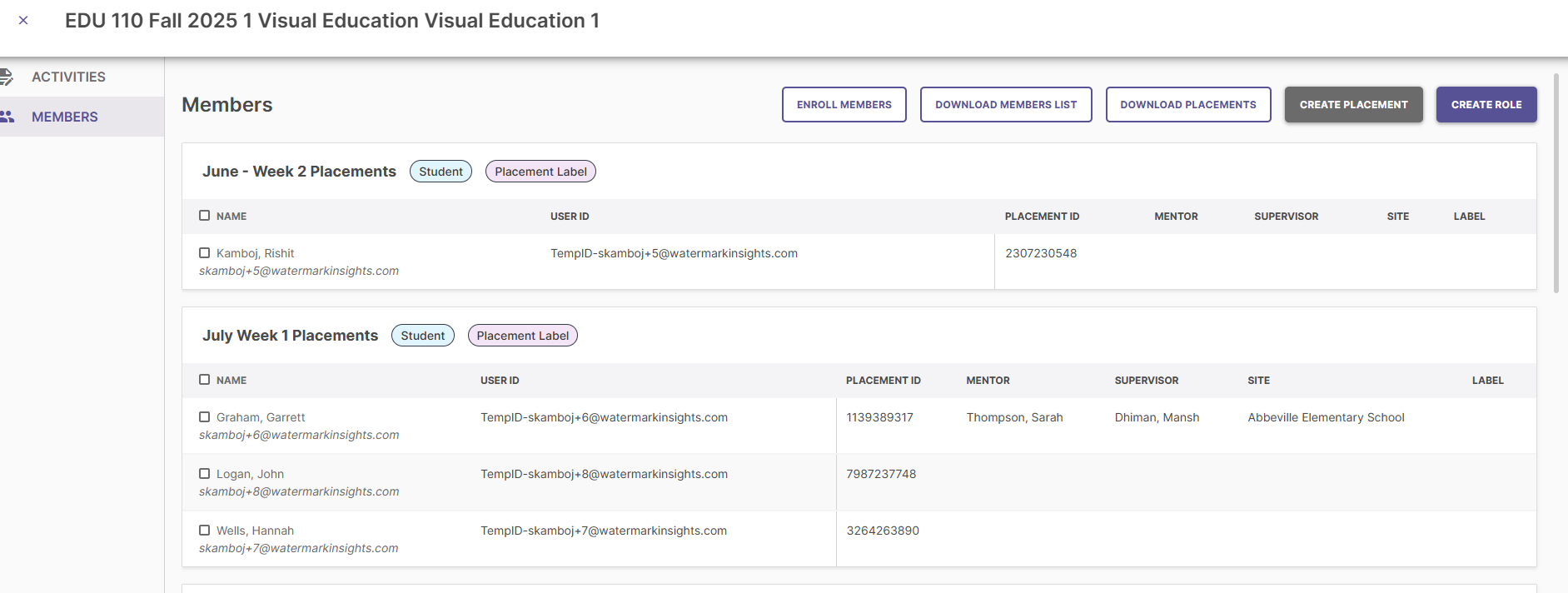 Archiving and managing placement labels in Placement Management settings.