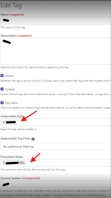 Add associated app and Permitted roles