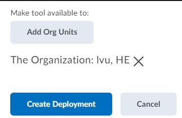Screenshot showing the 'Create Deployment' button.