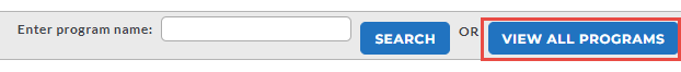 The program search section showing an enter program name field with Search and View All Programs buttons displayed.