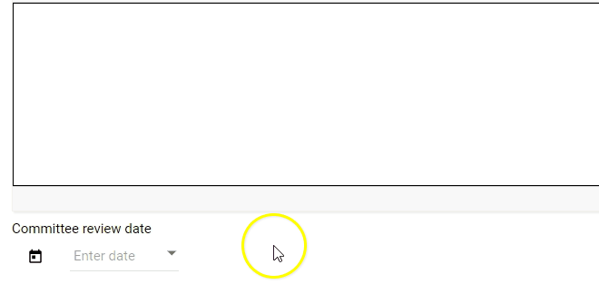 A calendar interface opening and allowing users to select a specific date.